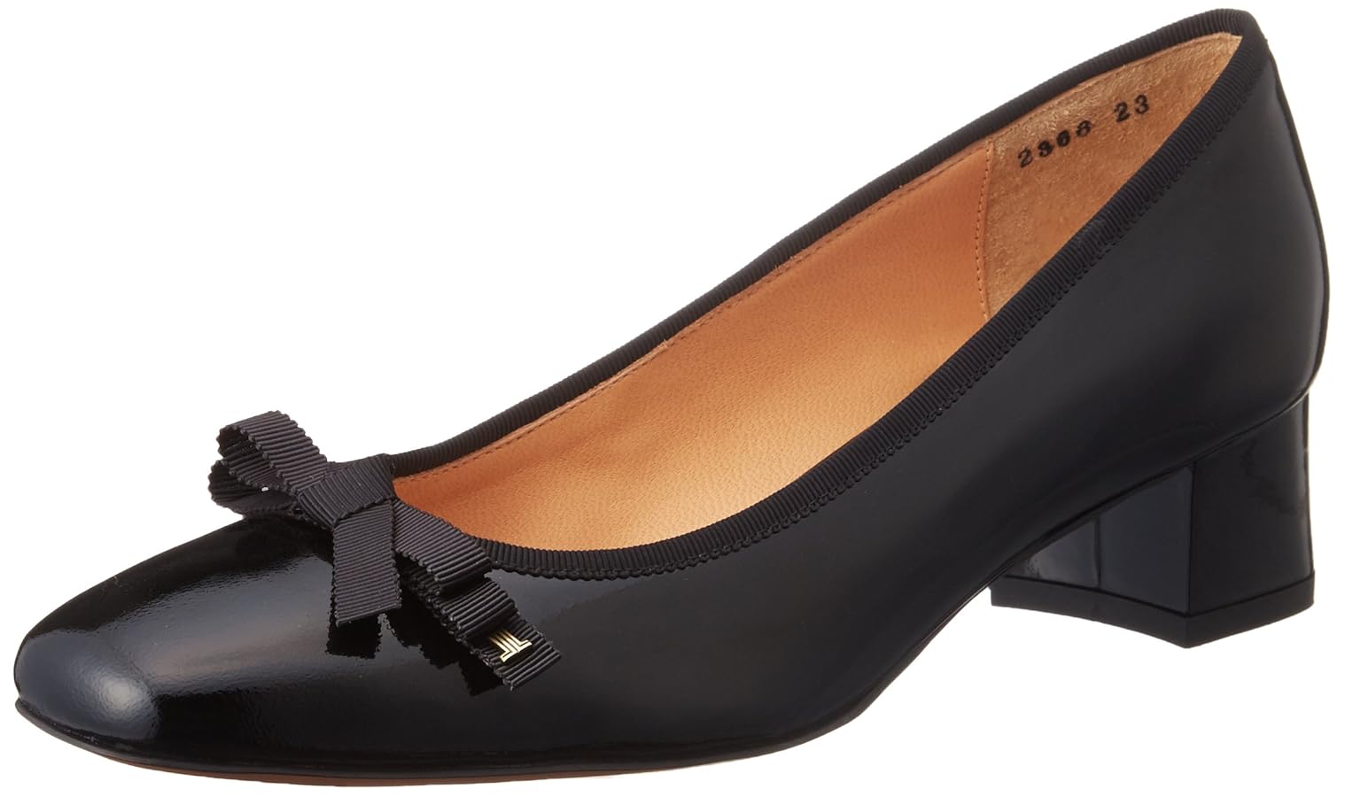 Amazon | [ランバンオンブルー] パンプス スクエアトゥリボン